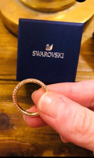 Anillo Oro Rosa Swarovski 