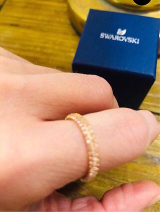 Anillo Oro Rosa Swarovski 