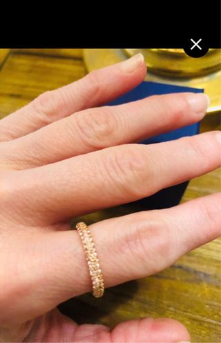 Anillo Oro Rosa Swarovski 