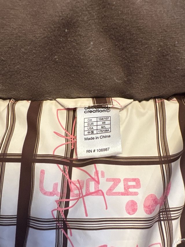 Chaqueta de la nieve abrigosa de decatlón