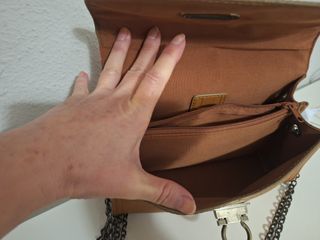 Bolso de hombro camel