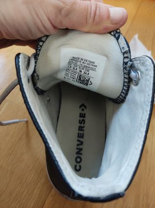 Converse negras piel plataforma