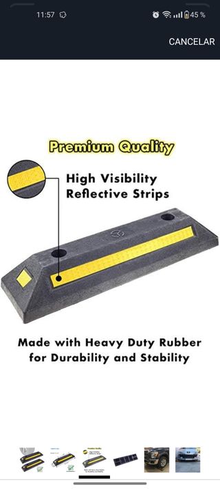 Bordillos goma parking nuevo