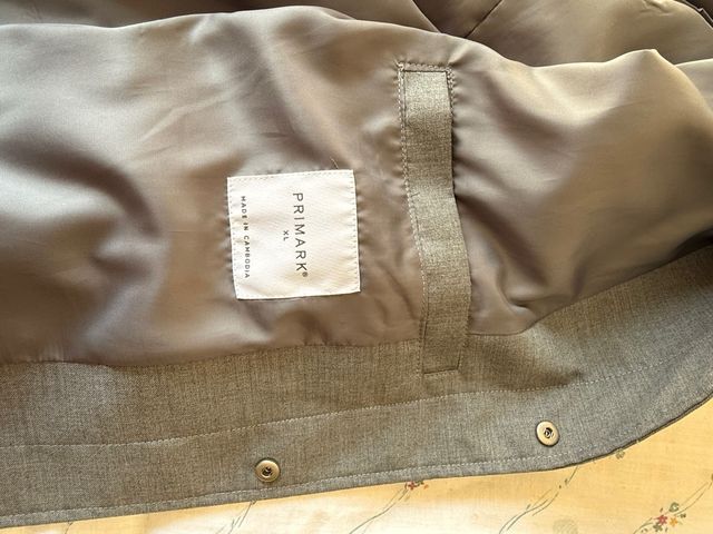 Chaqueta hombre Primark gris XL