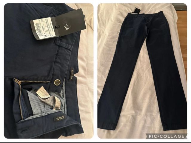 Pantalón azul marino casual fit de Massimo Dutti
