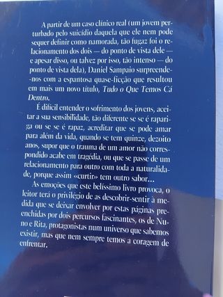 Tudo o Que Temos Cá Dentro Daniel Sampaio