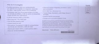IMAC 21.5 PULGADAS INCH