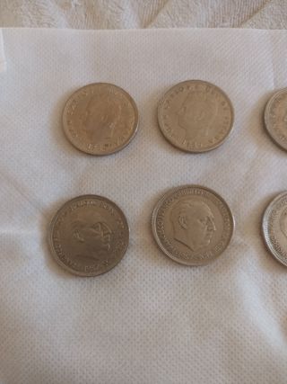 10 Monedas de Franco y Rey 50 pesetas