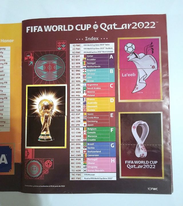 Album completo delle carte collezionabili del Qatar 2022 Leggi la descrizione