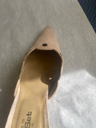 Zapatos tacon beige Jet Set