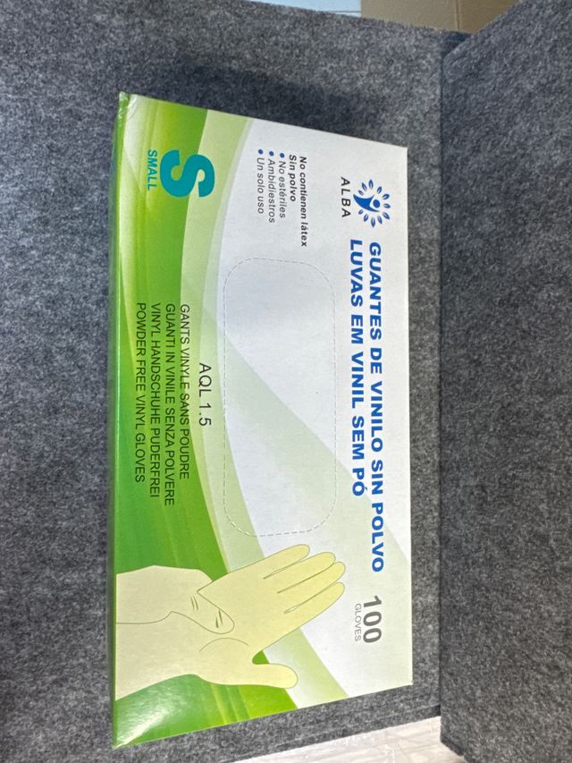 Guantes vinilo S