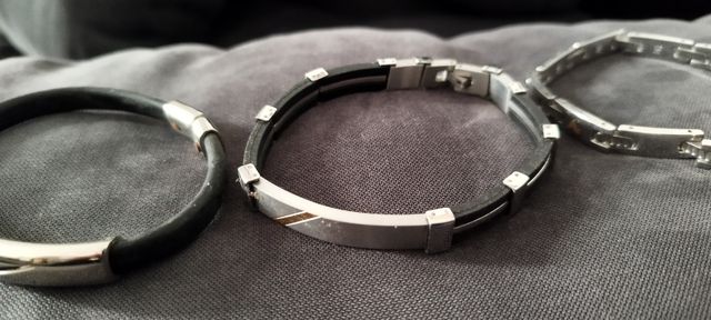 4 braccialetti unisex metallo