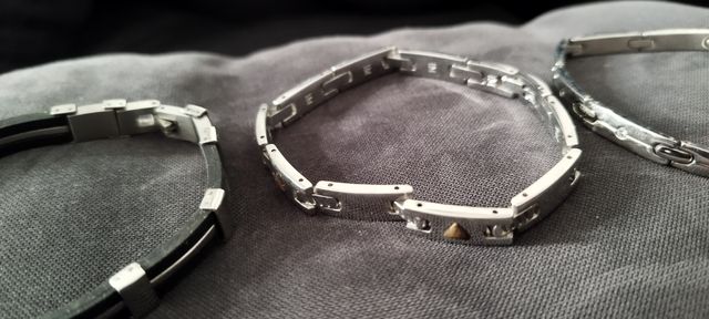 4 braccialetti unisex metallo