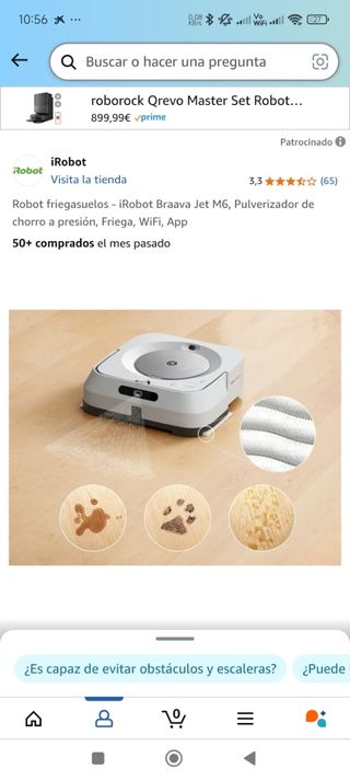 Robot fregasuelos braava jet M6