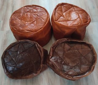 PUFF TUNECINO PIEL CAMELLA