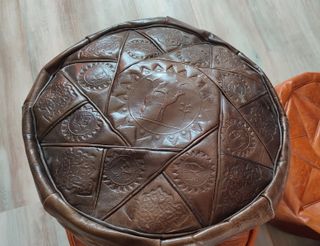 PUFF TUNECINO PIEL CAMELLA