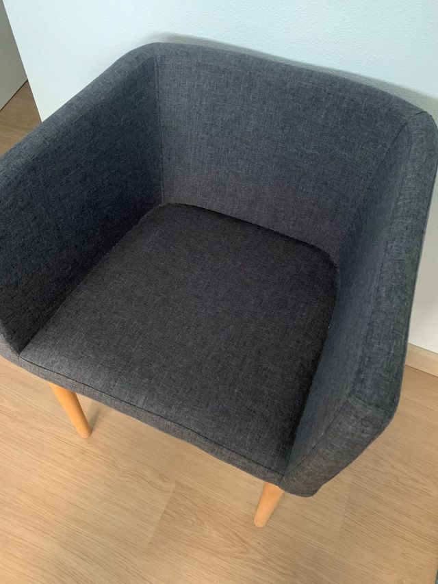 Silla comedor gris y madera