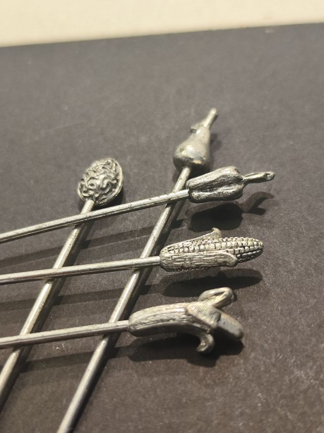 Palillos decorativos metalicos vintage