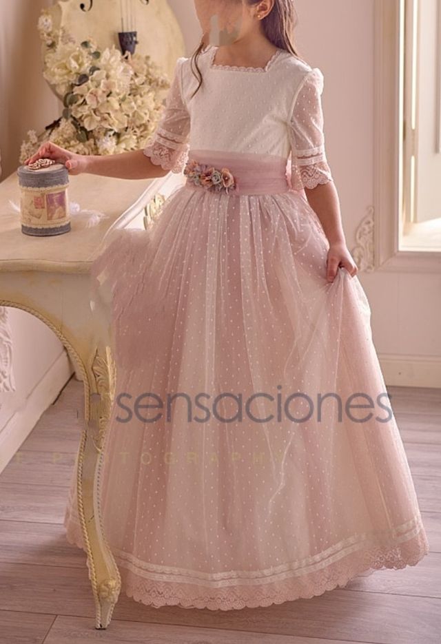 Vestido comunión Rosa Clará