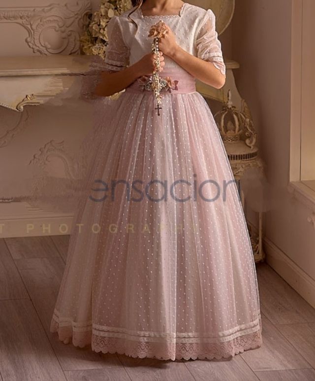 Vestido comunión Rosa Clará