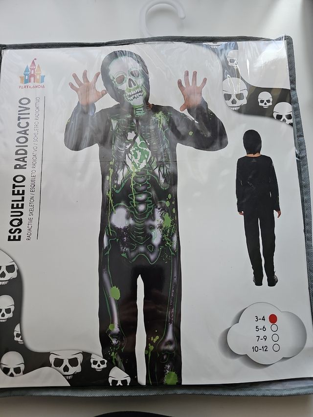 Disfraz Esqueleto Radioactivo Niño
