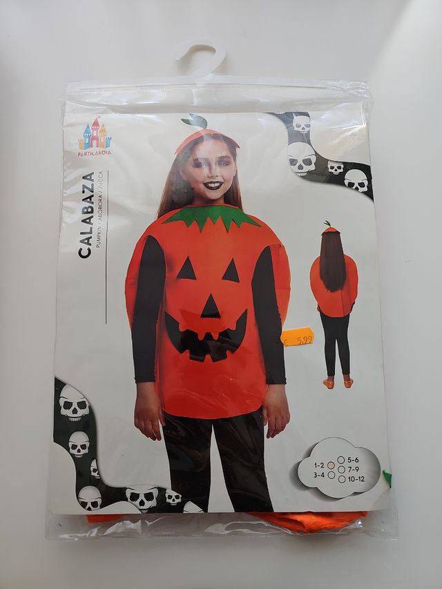 Disfraz calabaza niña