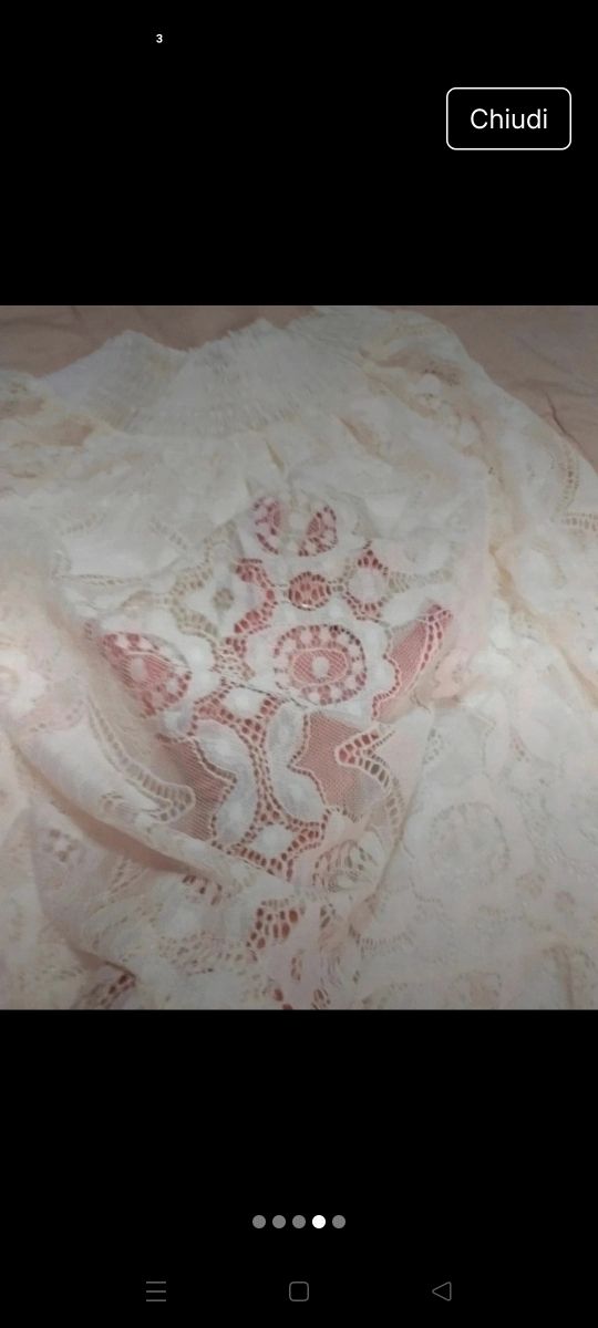 Blusa in merletto foderata S