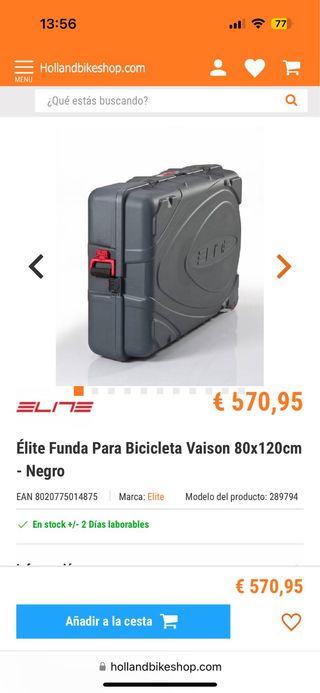 Élite Funda Para Bicicleta Vaison 80x120cm  Negro