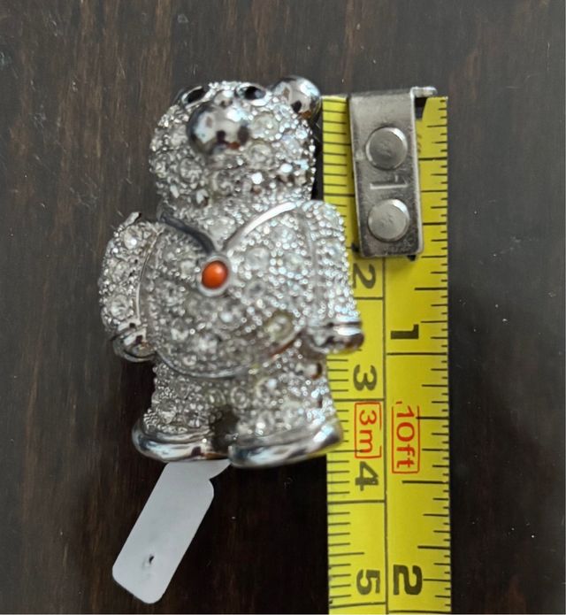 Broche oso de plata