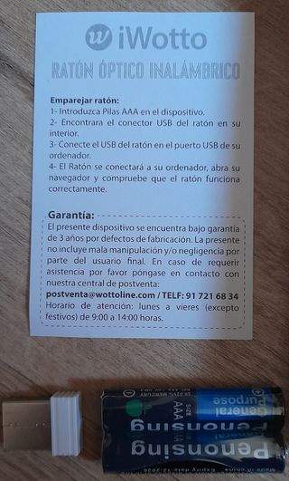 Ratón óptico inalambrico