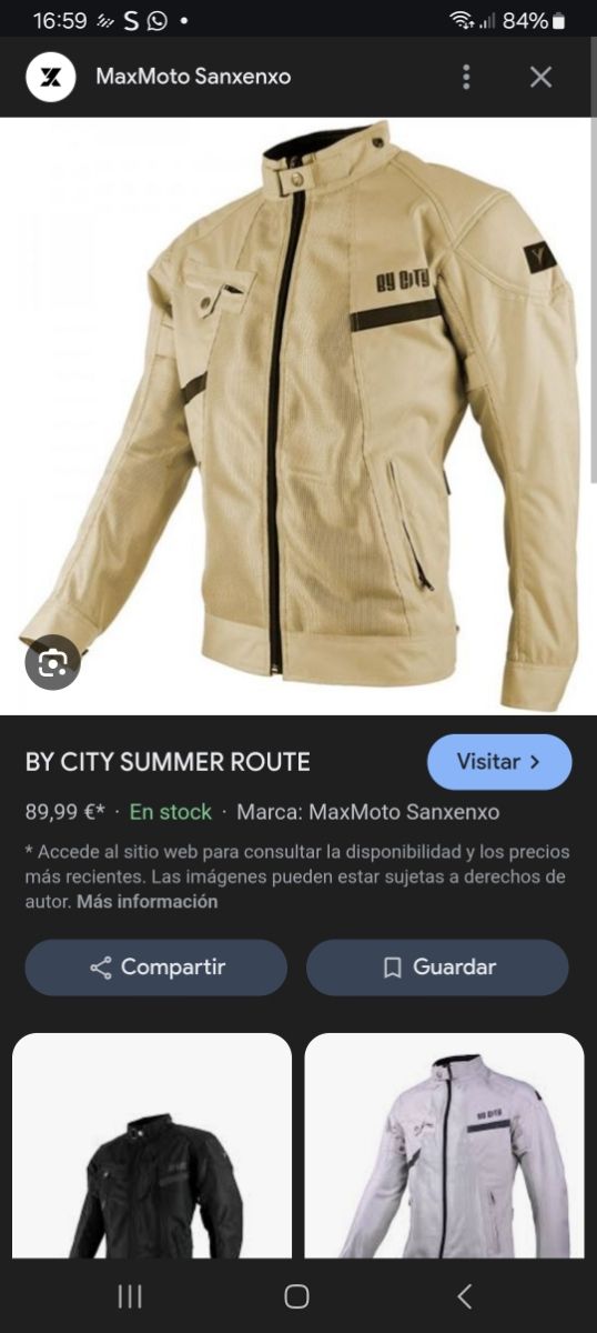 Casaco de motocicleta.
