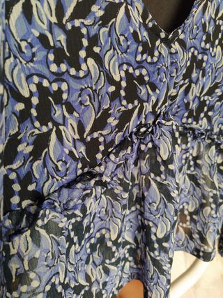 Blusa estampada gasa mujer XS