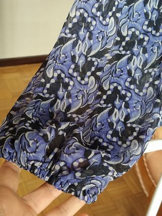 Blusa estampada gasa mujer XS