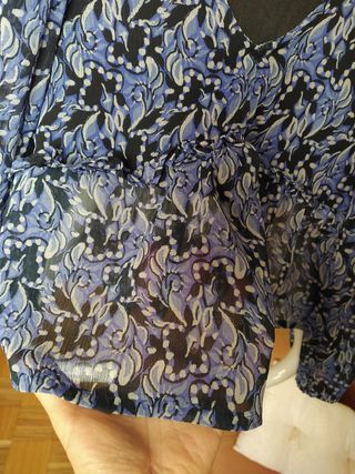 Blusa estampada gasa mujer XS