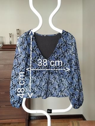 Blusa estampada gasa mujer XS