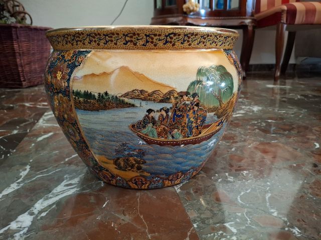 Macetero pecera porcelana