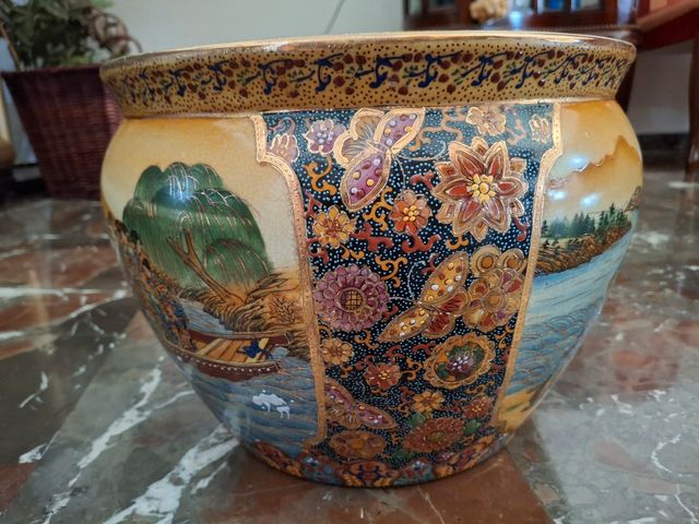 Macetero pecera porcelana