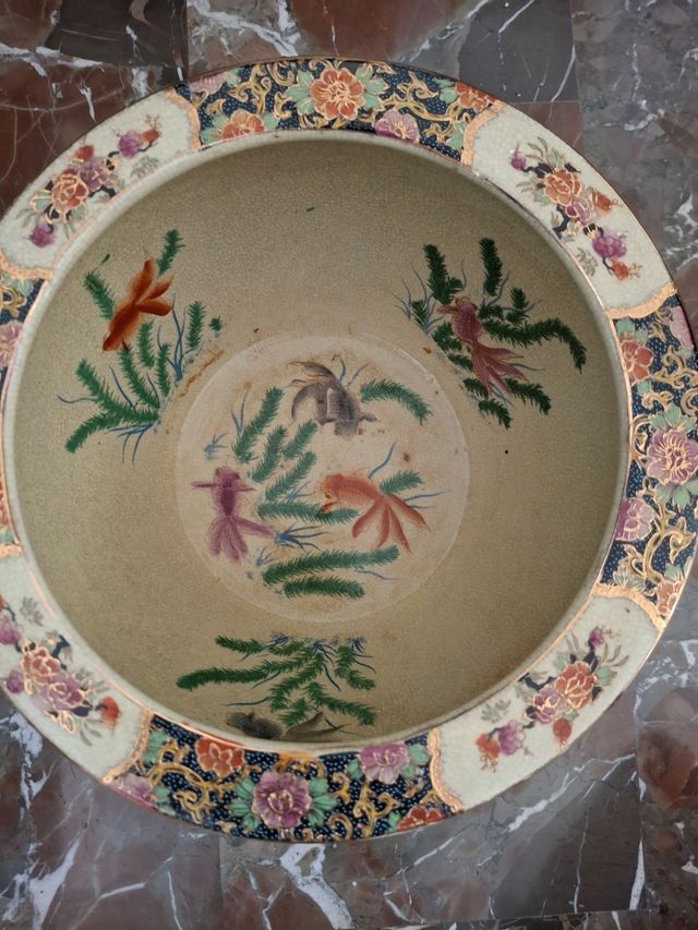 Macetero pecera porcelana