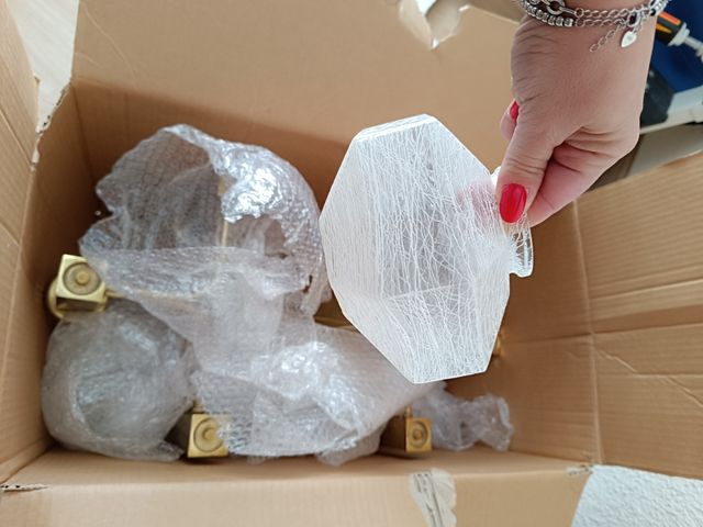 Lampara techo dorada vintage