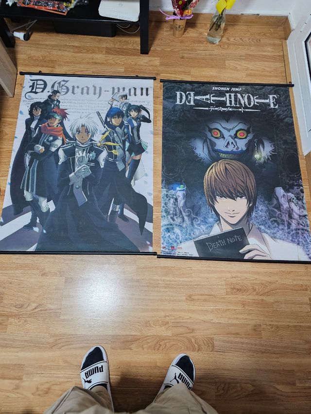 Lote de 5 posters de tela de anime