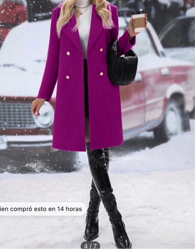 Abrigo color buganvilla precioso TM