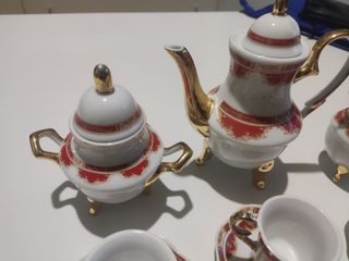 Servizio da caffè in porcellana giocattolo vintage