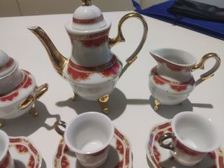 Servizio da caffè in porcellana giocattolo vintage