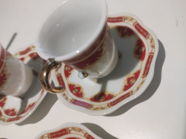 Servizio da caffè in porcellana giocattolo vintage