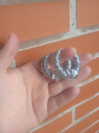 Pendientes alambre artesanos