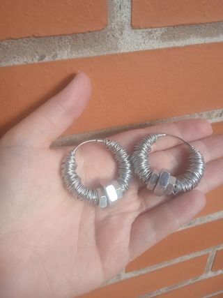 Pendientes alambre artesanos