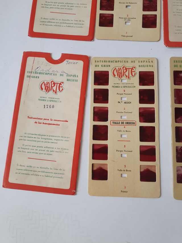 Lote fotografías estereoscopicas  Marte