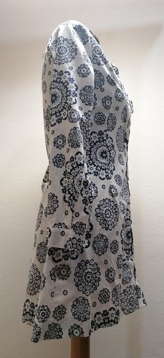 Camicia - vestito vintage fiori blu