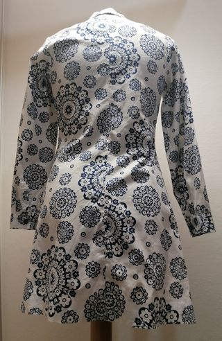 Camicia - vestito vintage fiori blu