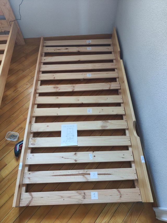 bicama madera maciza